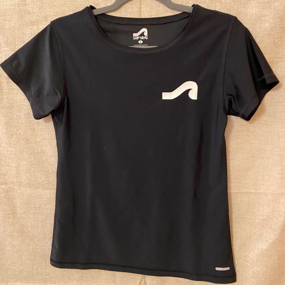 Surf Style sun Protection UPF 60 Tshirt Small Black